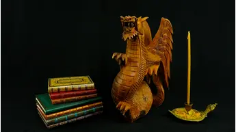 Dragon béni n°3 de 40 cm sculpté en bois de suar
