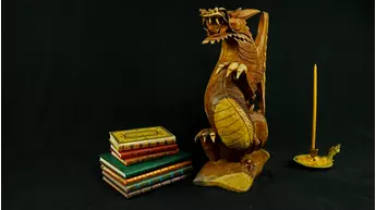Dragon béni n°1 de 50 cm sculpté en bois de suar