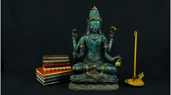 Statue bénie de Brahma en laiton réalisée à la cire perdue