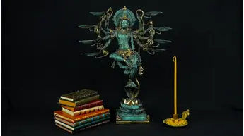 Lakshmi bénie n°2 en laiton réalisée à la cire perdue