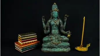 Statue bénie de Brahma n°2 en laiton réalisée à la cire perdue