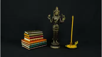 Shiva indonésien béni à six bras, en laiton