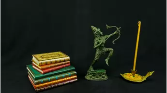 Indra béni n°3 bandant son arc, en laiton réalisé à la cire perdue