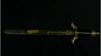 Épée khadga vue horizontalement