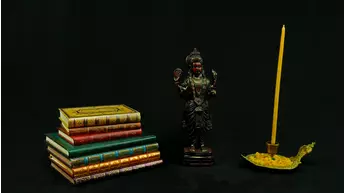 Statue bénie de Dhanvantari n°1 en laiton