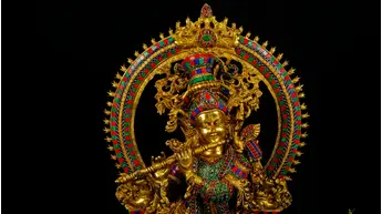 Statue bénie de Krishna provenant de Delhi, en Inde, vue complémentaire n°5