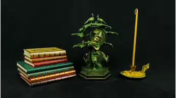 Krishna béni n°2 jouant de la flûte sous un arbre en laiton