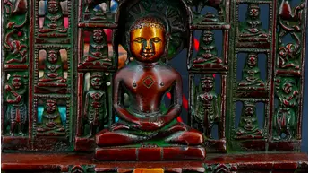 Statue sacrée bénie – Mahavira au sanctuaire – 36 cm, vue complémentaire n°3