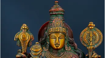 Statue sacrée bénie – Vishnu debout – 38 cm, vue complémentaire n°3