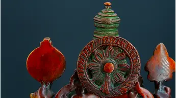 Vishnu en laiton, vue arrière