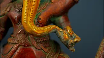Détail de l’appui de Ganesh sur Kalinga