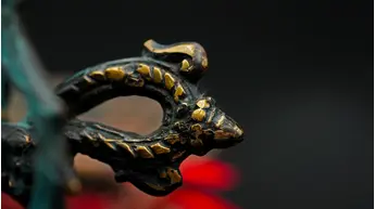 Ganesh béni en laiton réalisé à la cire perdue, détail complémentaire n°2