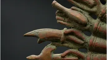 Statue bénie d’Avalokiteshvara aux 1 000 bras en laiton, détail complémentaire n°14