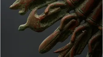 Statue bénie d’Avalokiteshvara aux 1 000 bras en laiton, détail complémentaire n°17