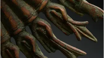 Statue bénie d’Avalokiteshvara aux 1 000 bras en laiton, détail complémentaire n°21