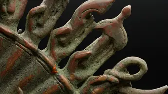 Statue bénie d’Avalokiteshvara aux 1 000 bras en laiton, détail complémentaire n°28