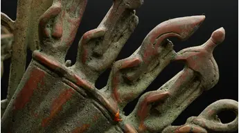 Statue bénie d’Avalokiteshvara aux 1 000 bras en laiton, détail complémentaire n°29