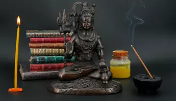 Shiva béni assis en méditation, en laiton