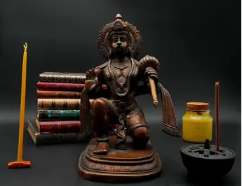 Statue sacrée bénie – Hanuman, vue complémentaire n°7