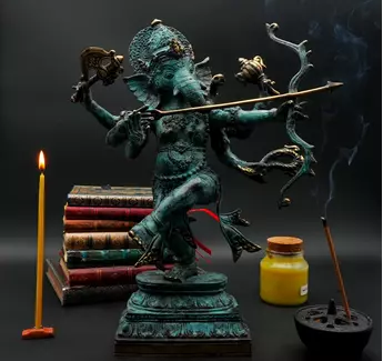 Ganesh béni en laiton réalisé à la cire perdue
