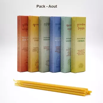 Encens et bougies du pack spirituel d’août 2026