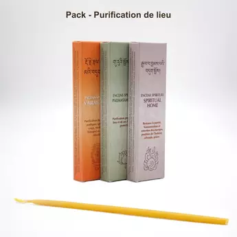 Pack Encens — Purification de lieu Hanka : purification énergétique complète, sacralisation de l’espace, et élévation du taux vibratoire avec des encens et bougies bénis