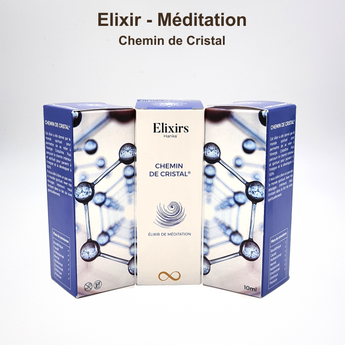 Coffret Chemin de Cristal ouvert avec ses flacons
