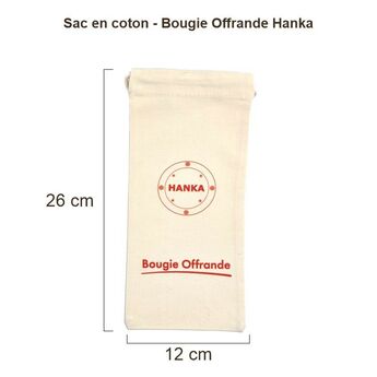 Sac en coton Hanka pour bougie – modèle 2