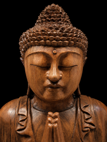 Détail du visage du Bouddha Ancrer la Lumière
