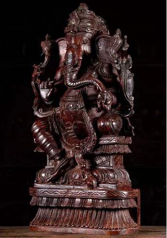 Statue sacrée bénie – Grand Ganesh – 92 cm, vue complémentaire n°2