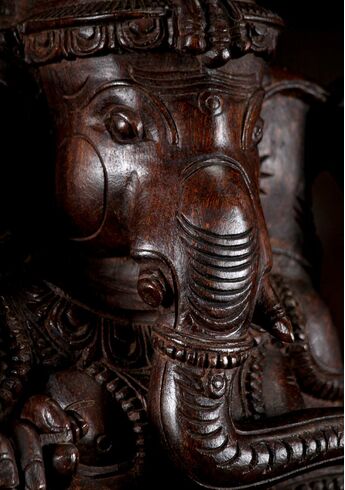 Statue sacrée bénie – Grand Ganesh – 92 cm, vue complémentaire n°7