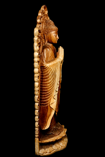 Bouddha sous l’Arche de Lumière, profil gauche
