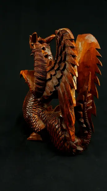 Statue sacrée bénie – Dragon 40 cm n°1, vue complémentaire n°7