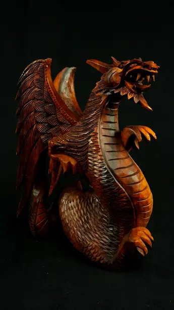 Statue sacrée bénie – Dragon 40 cm n°2, vue complémentaire n°8