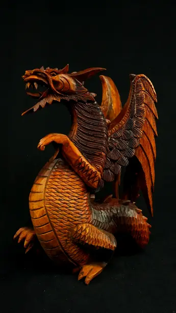 Statue sacrée bénie – Dragon 40 cm n°2, vue complémentaire n°6