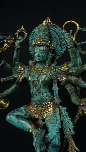 Statue sacrée bénie – Lakshmi n°1, détail sculpté n°5