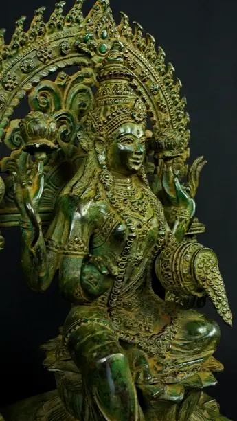 Statue bénie de Guanyin n°4 en laiton, détail complémentaire n°9