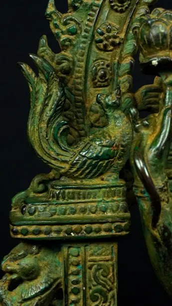 Statue bénie de Guanyin n°4 en laiton, détail complémentaire n°17