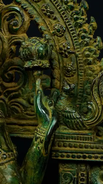 Statue bénie de Guanyin n°4 en laiton, détail complémentaire n°21