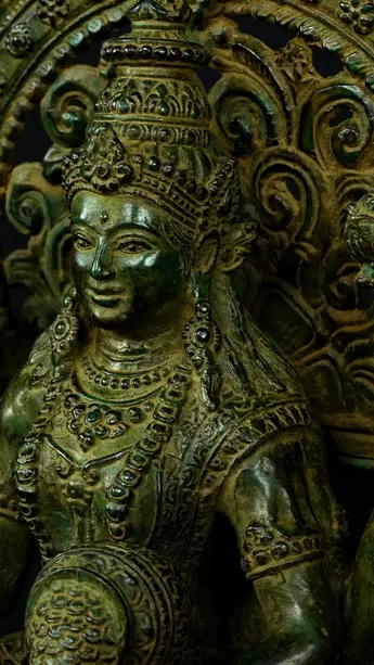 Statue bénie de Guanyin n°4 en laiton, détail complémentaire n°22