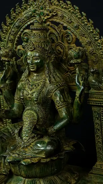 Statue bénie de Guanyin n°4 en laiton, détail complémentaire n°24