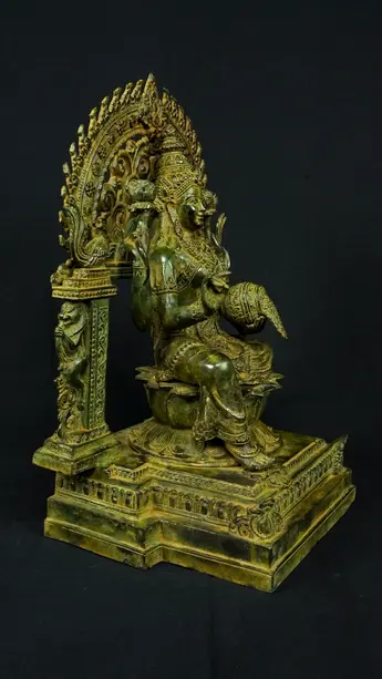 Statue bénie de Guanyin n°3 en laiton, vue complémentaire n°5