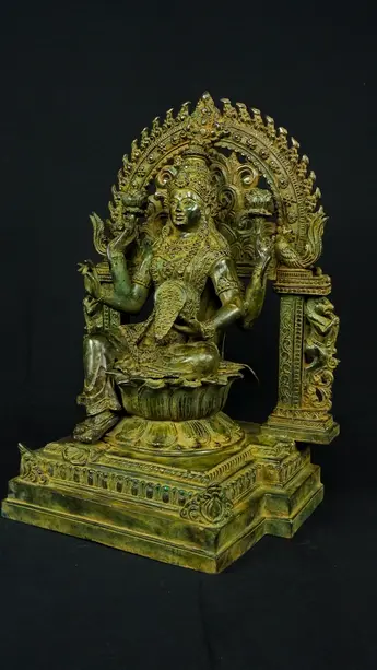Statue bénie de Guanyin n°3 en laiton, vue complémentaire n°9