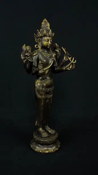 Statue sacrée bénie – Shiva indonésien à six bras – 66 cm, vue complémentaire n°7