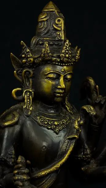 Détail du visage de Shiva indonésien