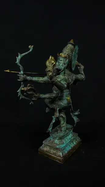 Ganesh n°1 en laiton, profil droit