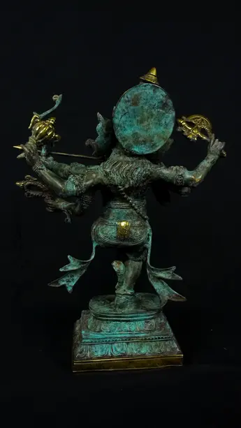Ganesh n°1 en laiton, vue arrière