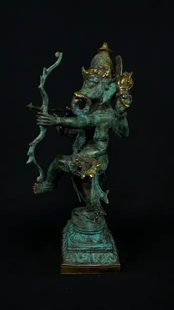 Ganesh n°3 en laiton, vue arrière