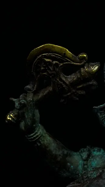 Statue sacrée bénie – Ganesh n°3 – 39 cm, détail sculpté n°15
