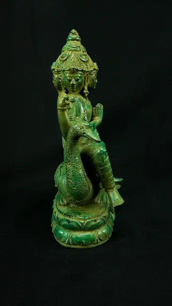 Brahma béni n°3 en laiton, profil droit